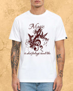 White Music Is What Feelings Sound Like Cotton Tshirt Billien LLC 