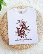 White Music Is What Feelings Sound Like Cotton Tshirt