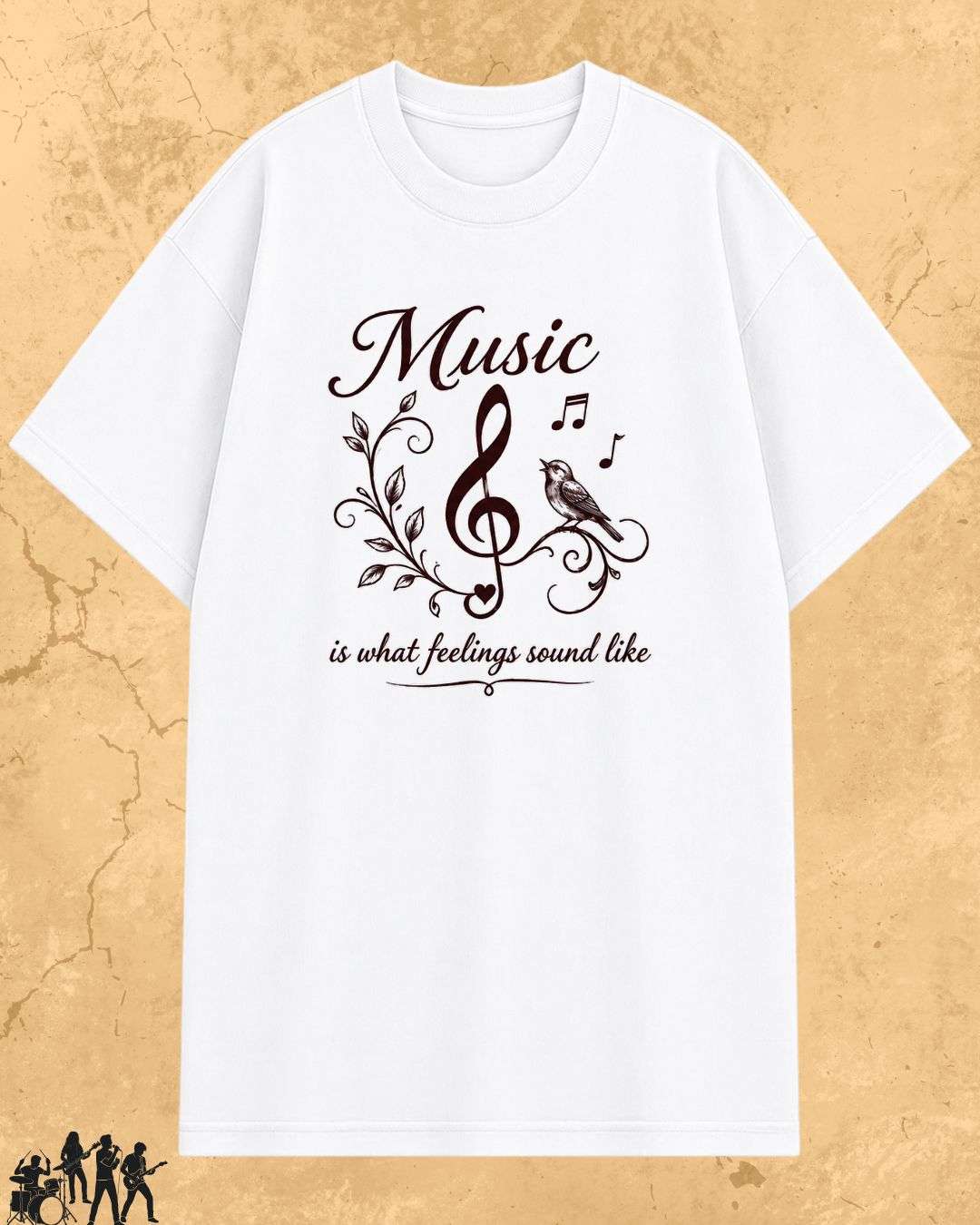 White Music Is What Feelings Sound Like Cotton Tshirt Swiftsoul 