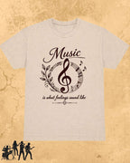 White Music Is What Feelings Sound Like Cotton Tshirt Swiftsoul 