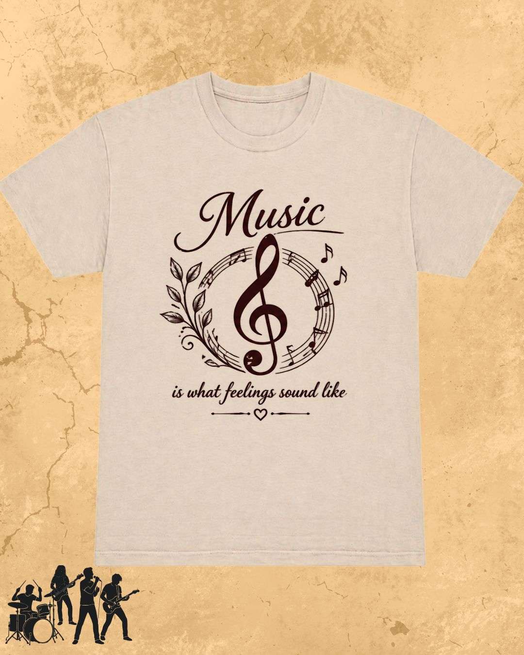 White Music Is What Feelings Sound Like Cotton Tshirt Swiftsoul 
