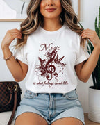 White Music Is What Feelings Sound Like Cotton Tshirt Swiftsoul 
