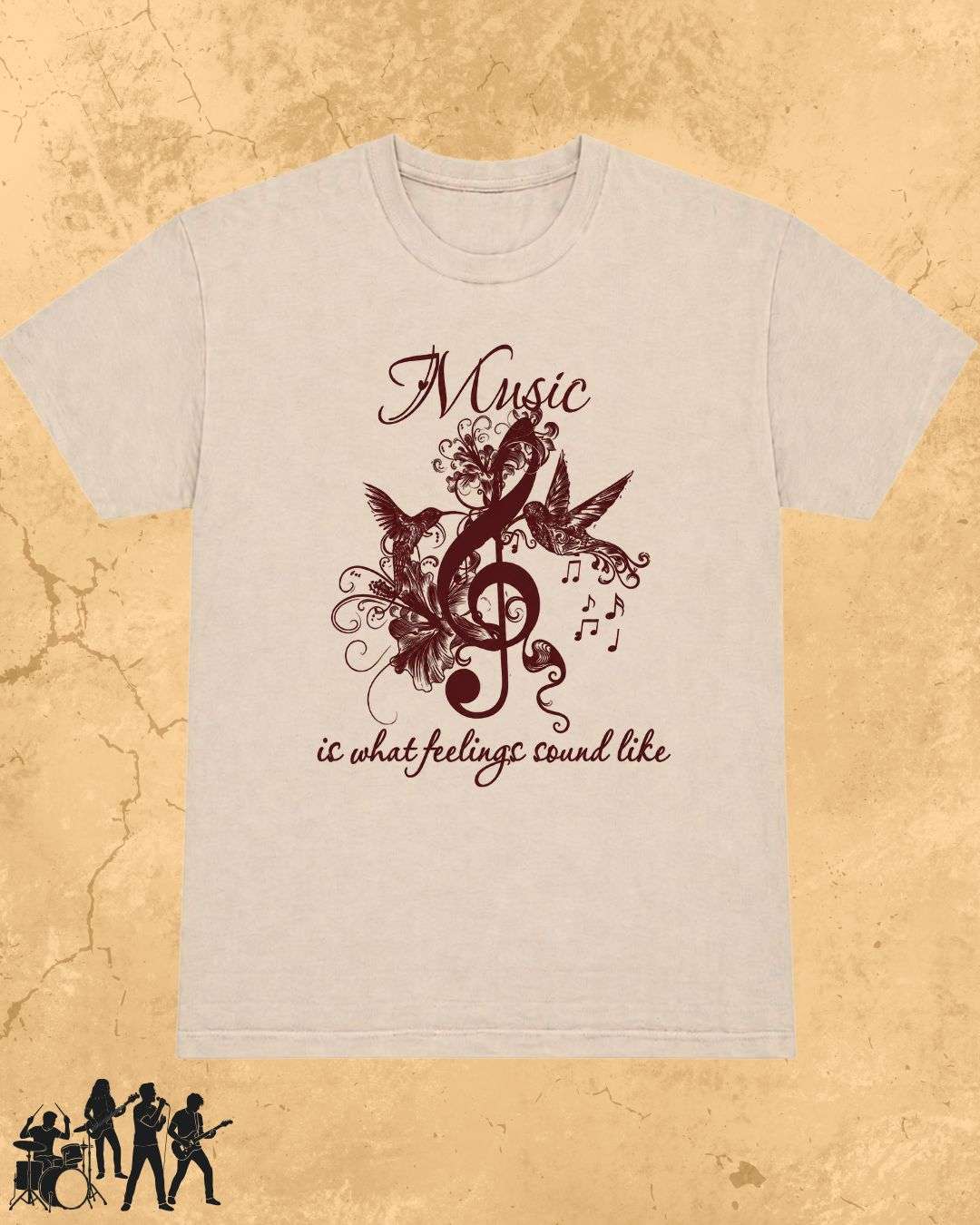 White Music Is What Feelings Sound Like Cotton Tshirt Swiftsoul 