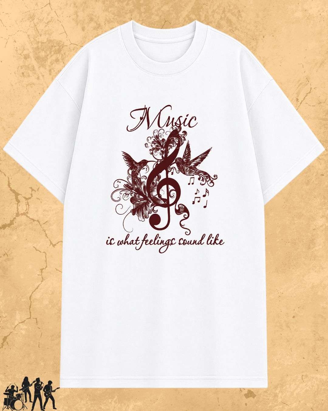 White Music Is What Feelings Sound Like Cotton Tshirt Swiftsoul 
