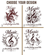 White Music Is What Feelings Sound Like Cotton Tshirt