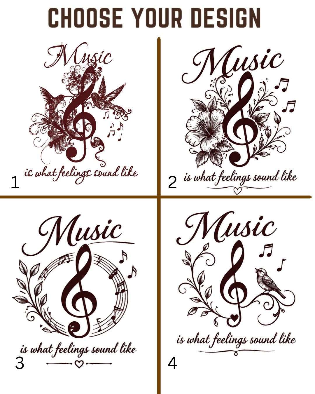 White Music Is What Feelings Sound Like Cotton Tshirt