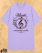 White Music Is What Feelings Sound Like Cotton Tshirt Swiftsoul 