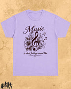 White Music Is What Feelings Sound Like Cotton Tshirt Swiftsoul 