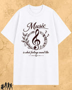 White Music Is What Feelings Sound Like Cotton Tshirt Swiftsoul 