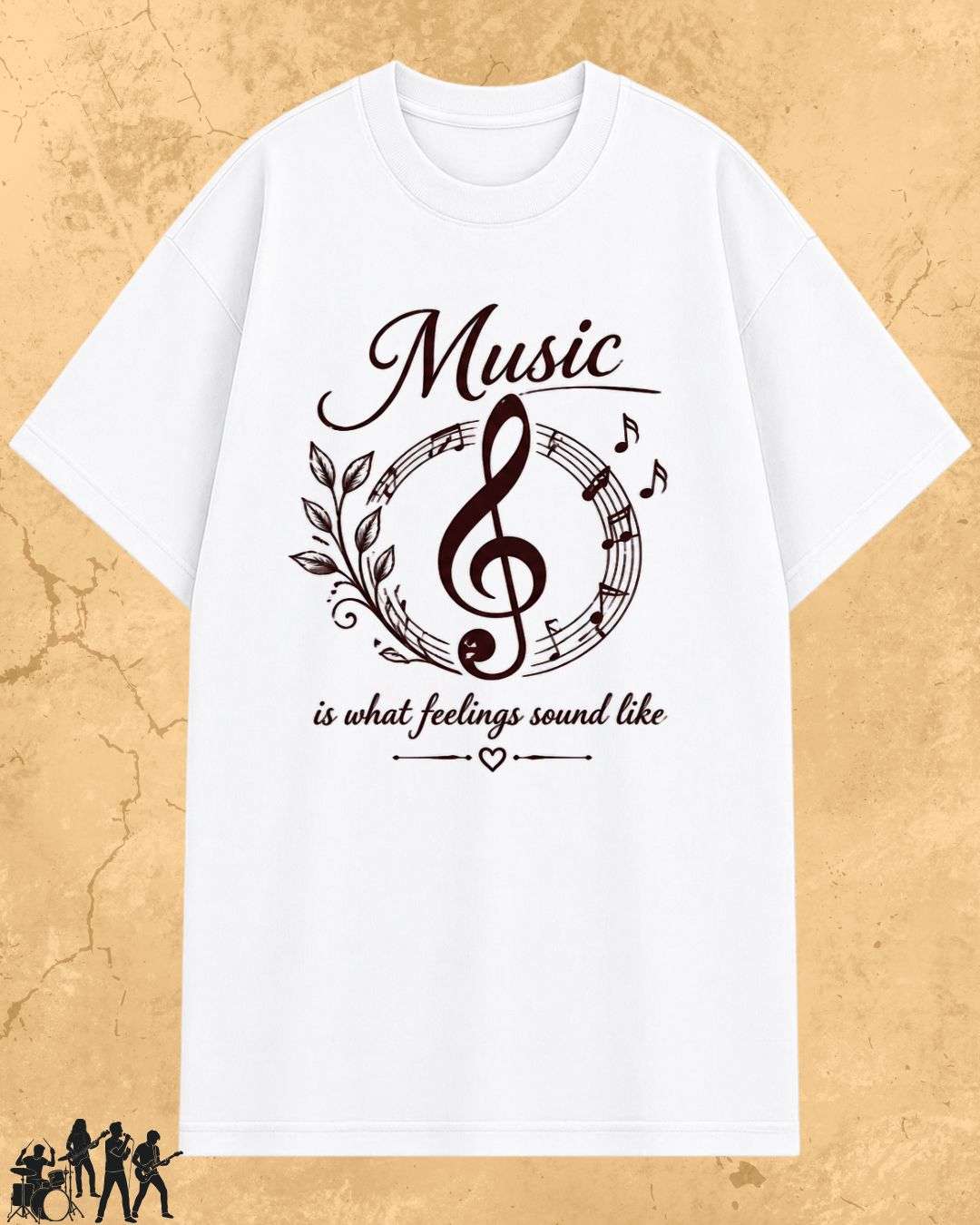 White Music Is What Feelings Sound Like Cotton Tshirt Swiftsoul 