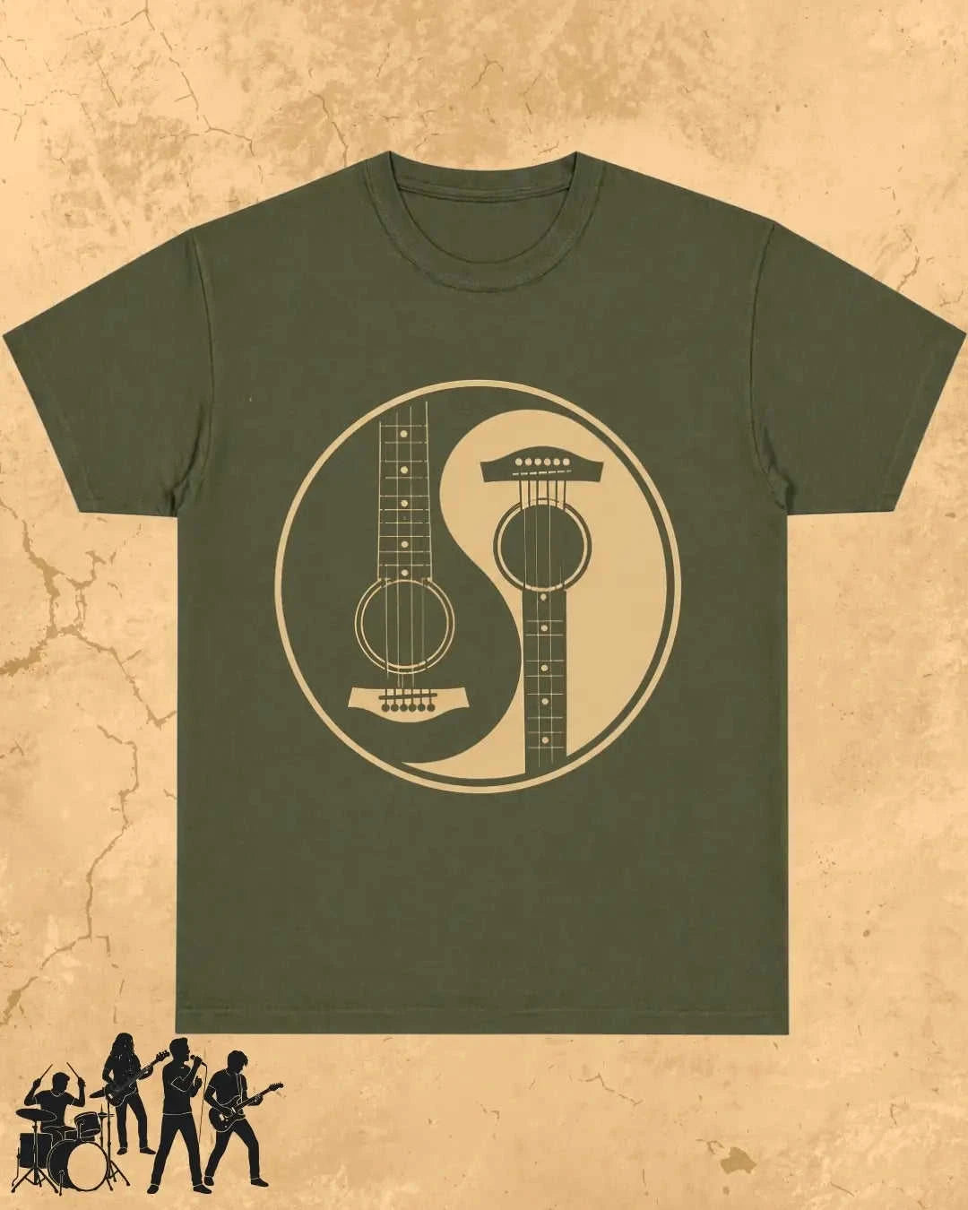 Yin Yang Guitar Cotton Tshirt Swiftsoul