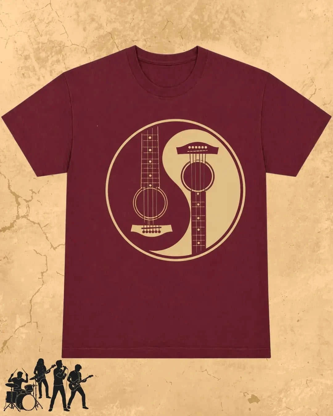 Yin Yang Guitar Cotton Tshirt Swiftsoul