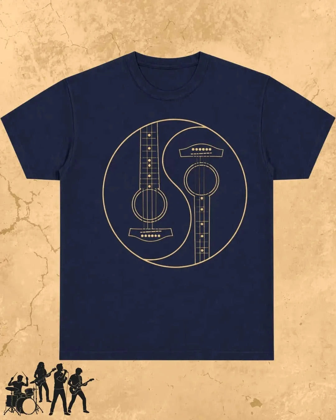 Yin Yang Guitar Cotton Tshirt Swiftsoul