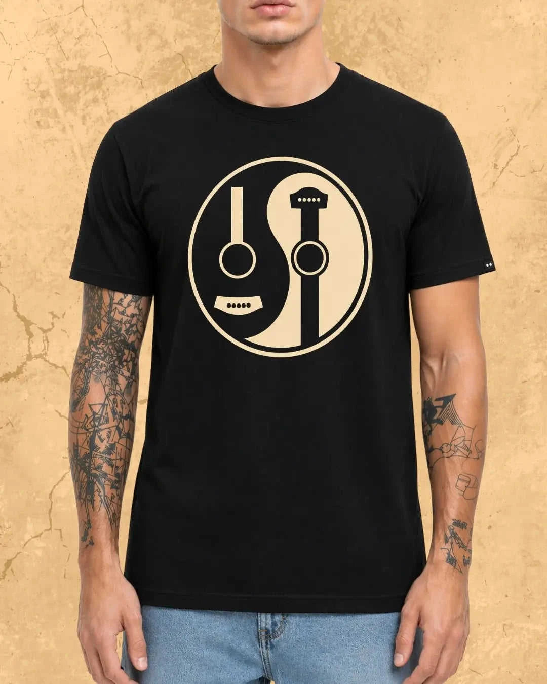 Yin Yang Guitar Cotton Tshirt Swiftsoul