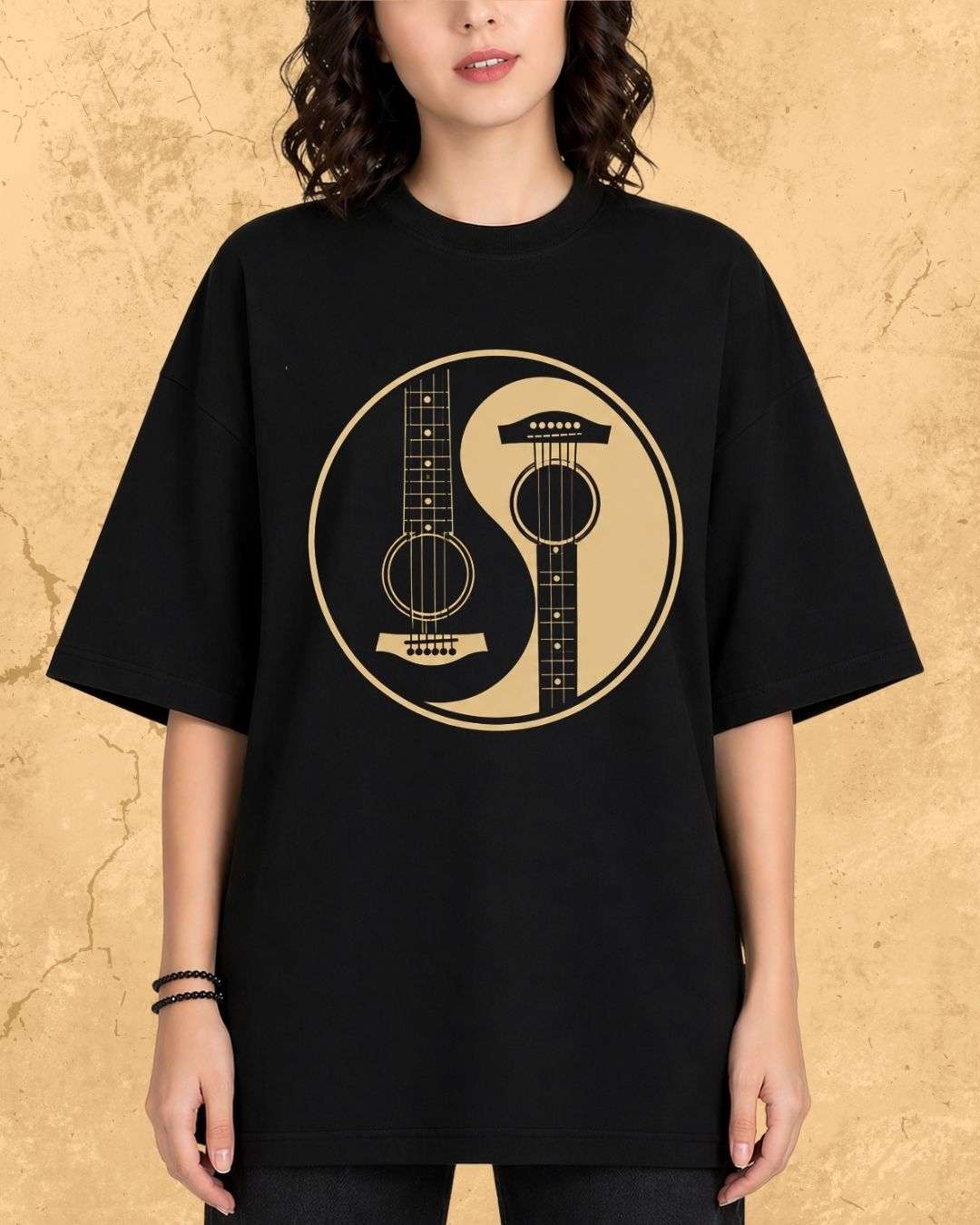 Yin Yang Guitar Cotton Tshirt Swiftsoul 