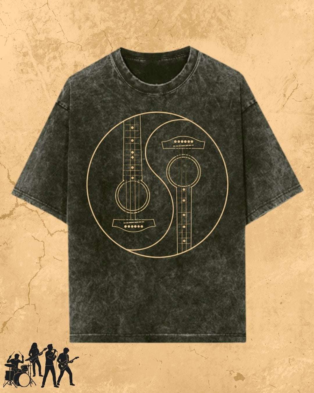 Yin Yang Guitar Cotton Tshirt Swiftsoul 