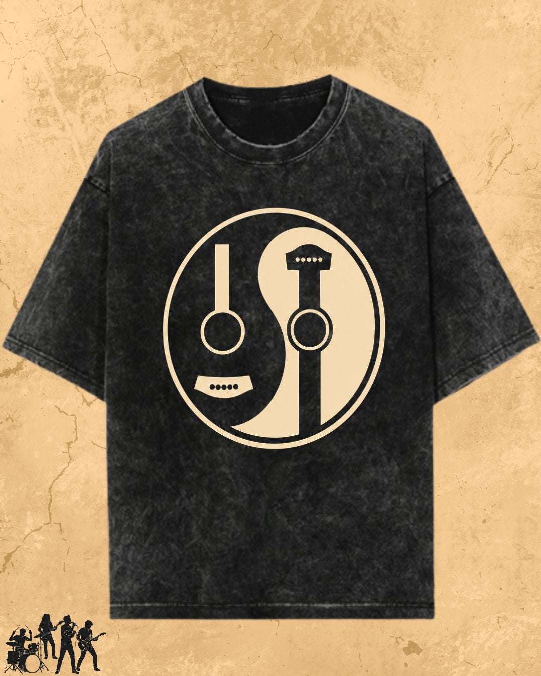 Yin Yang Guitar Cotton Tshirt Swiftsoul 