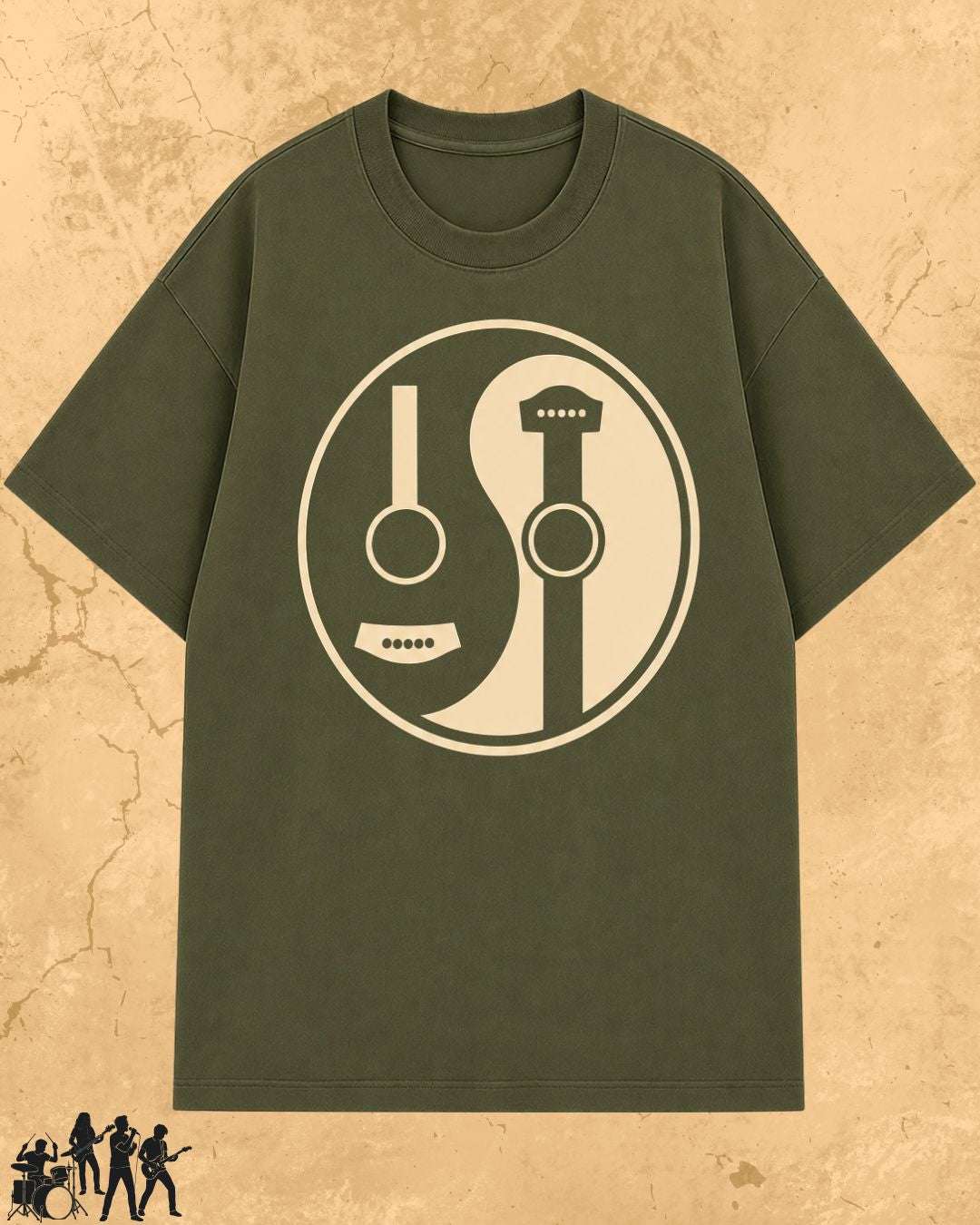 Yin Yang Guitar Cotton Tshirt Swiftsoul 