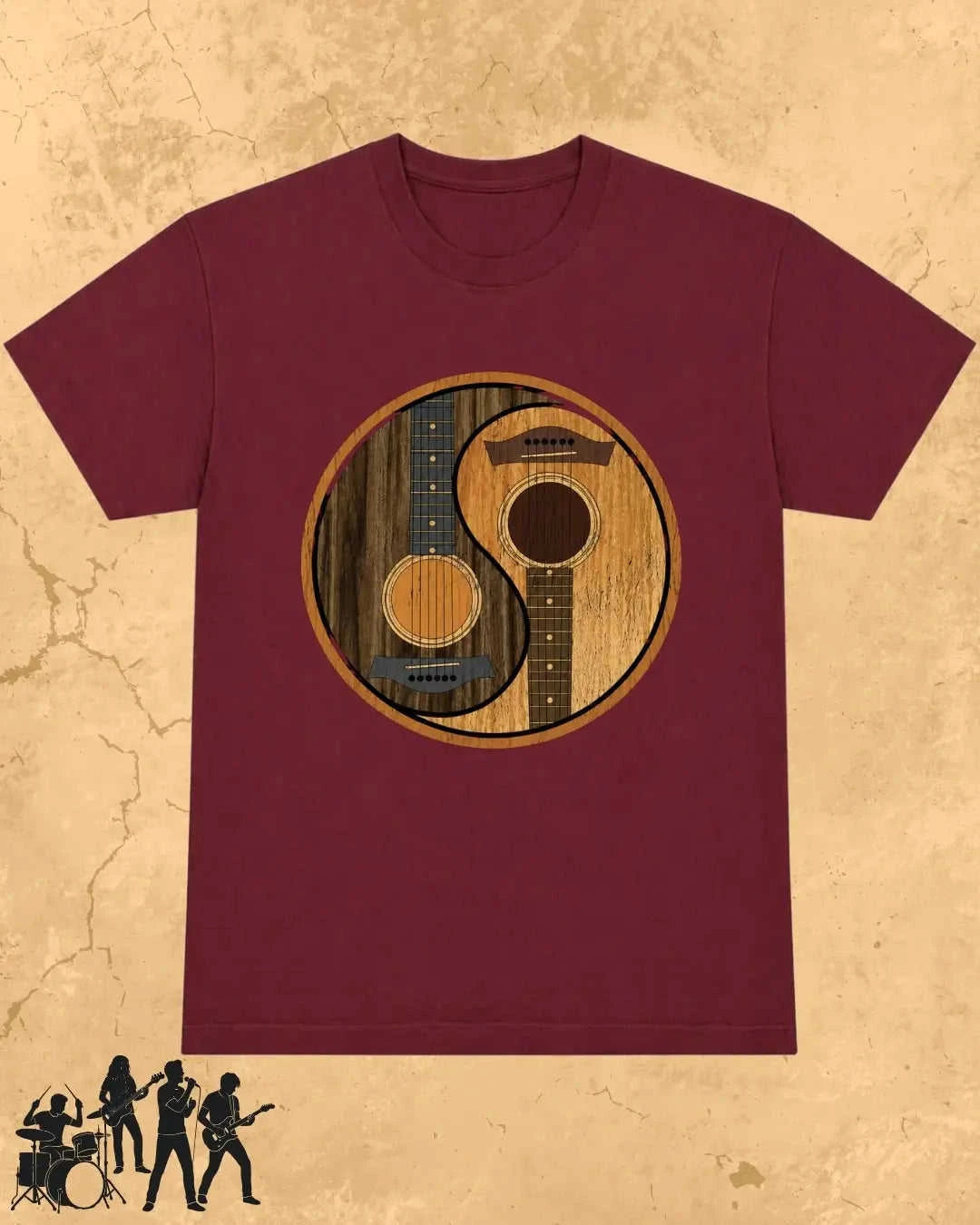 Yin Yang Guitar Cotton Tshirt Swiftsoul