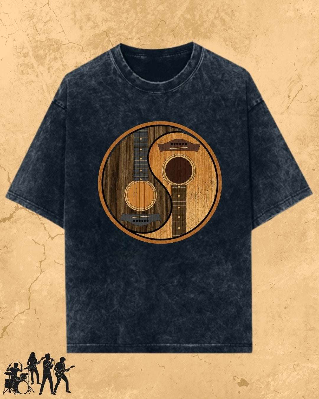 Yin Yang Guitar Cotton Tshirt