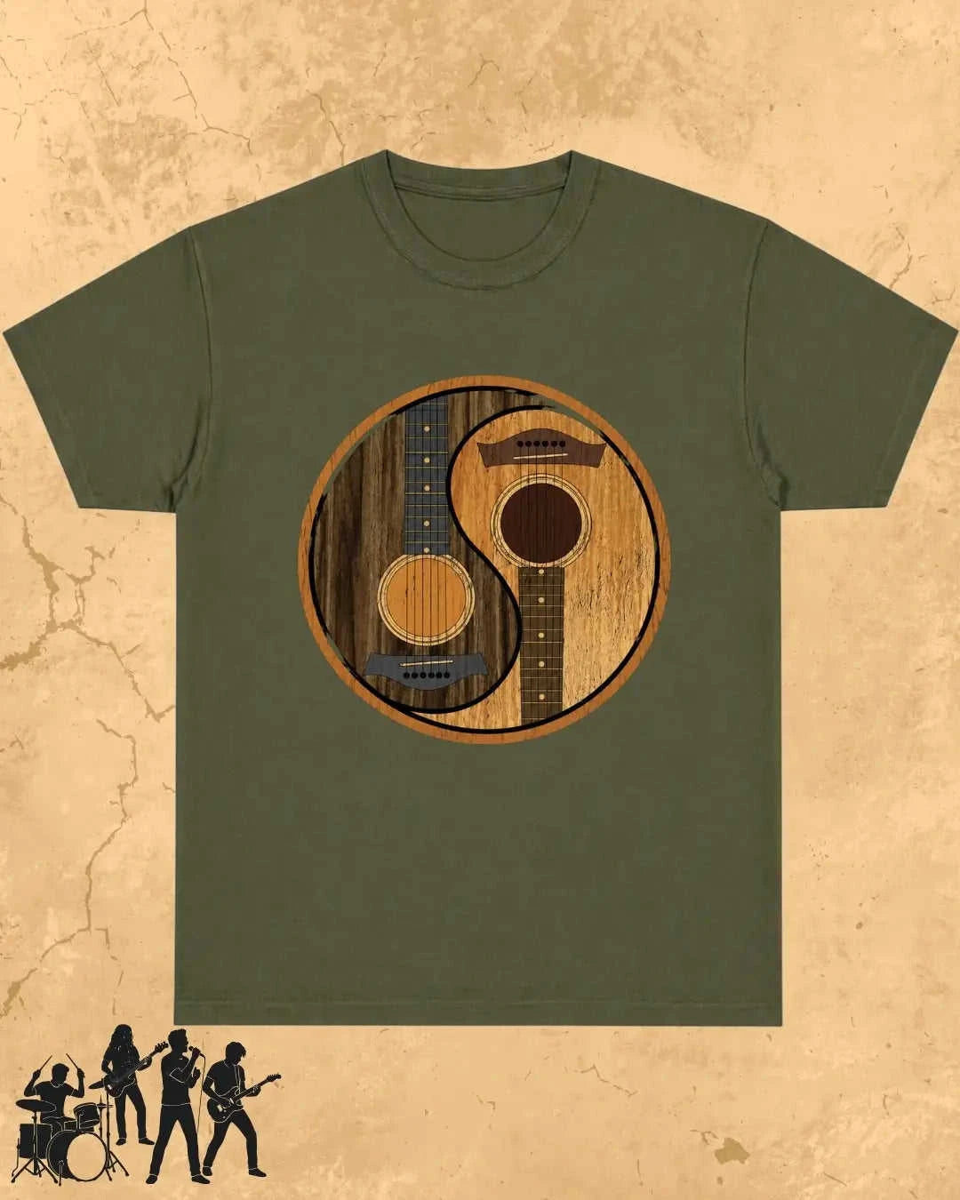Yin Yang Guitar Cotton Tshirt Swiftsoul