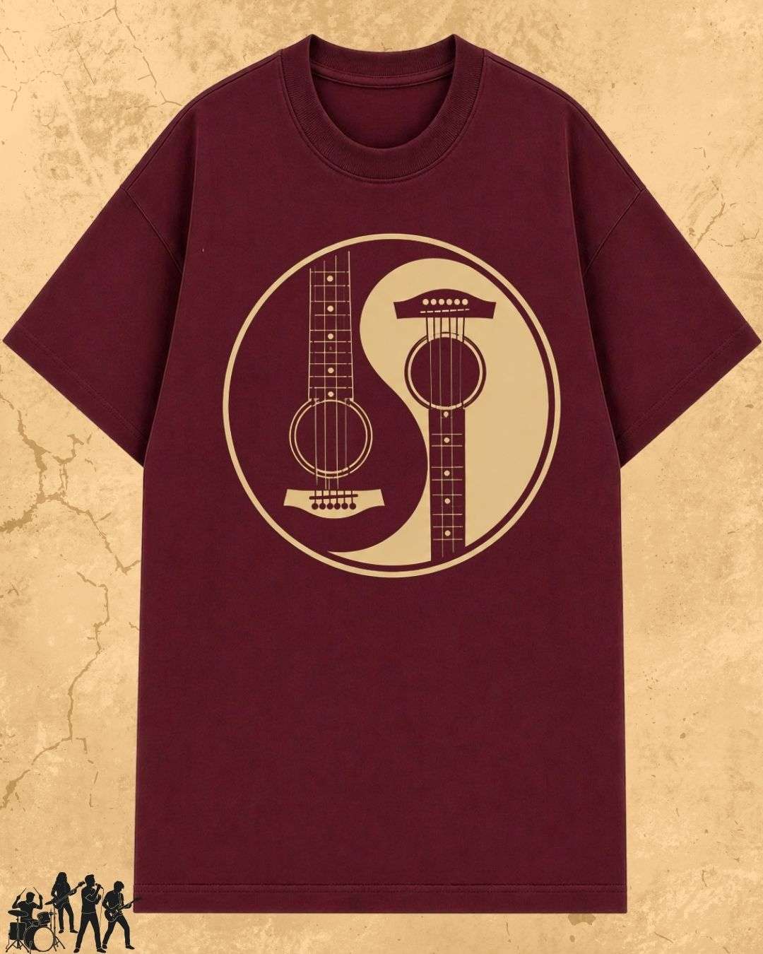 Yin Yang Guitar Cotton Tshirt Swiftsoul 
