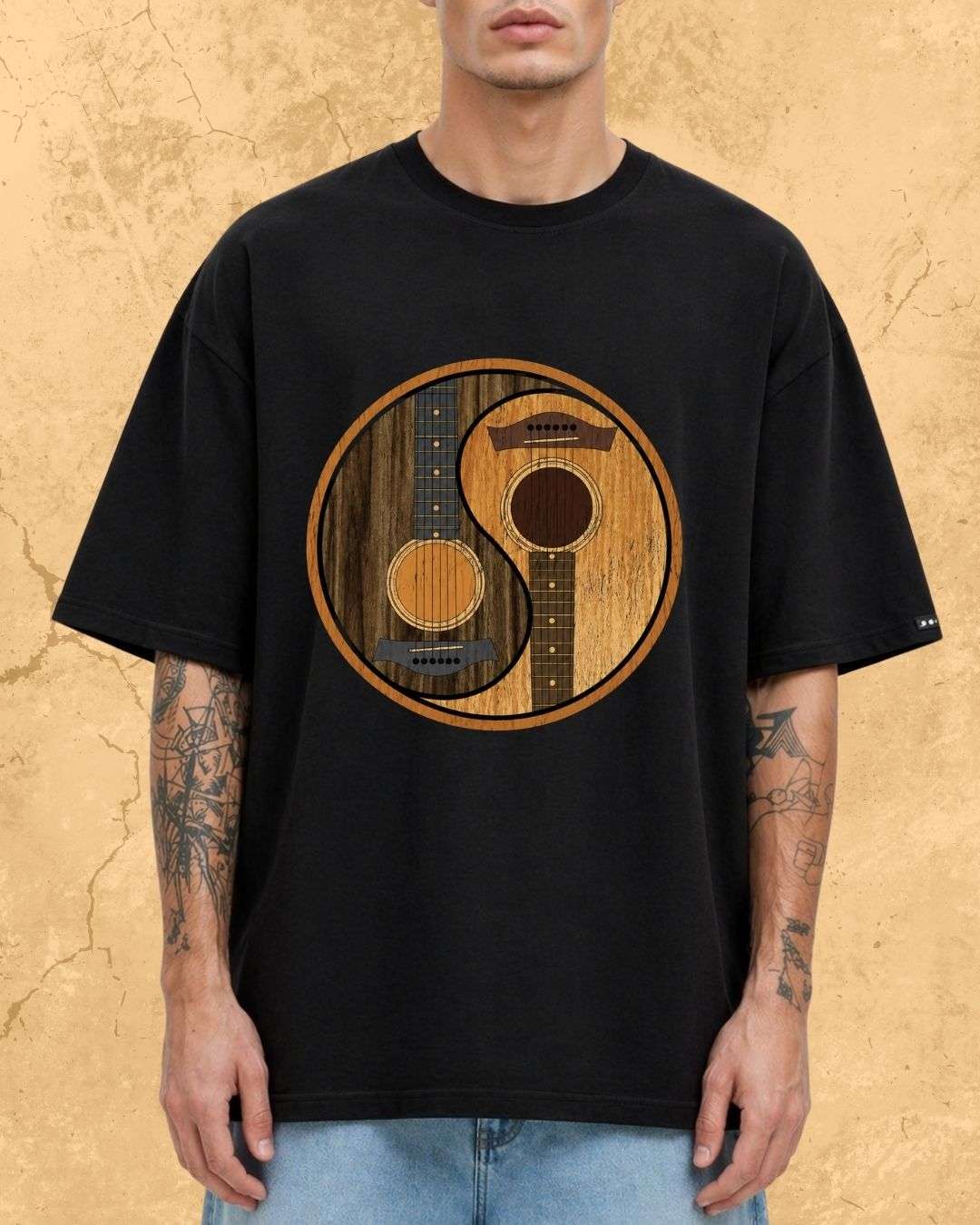 Yin Yang Guitar Cotton Tshirt Swiftsoul 