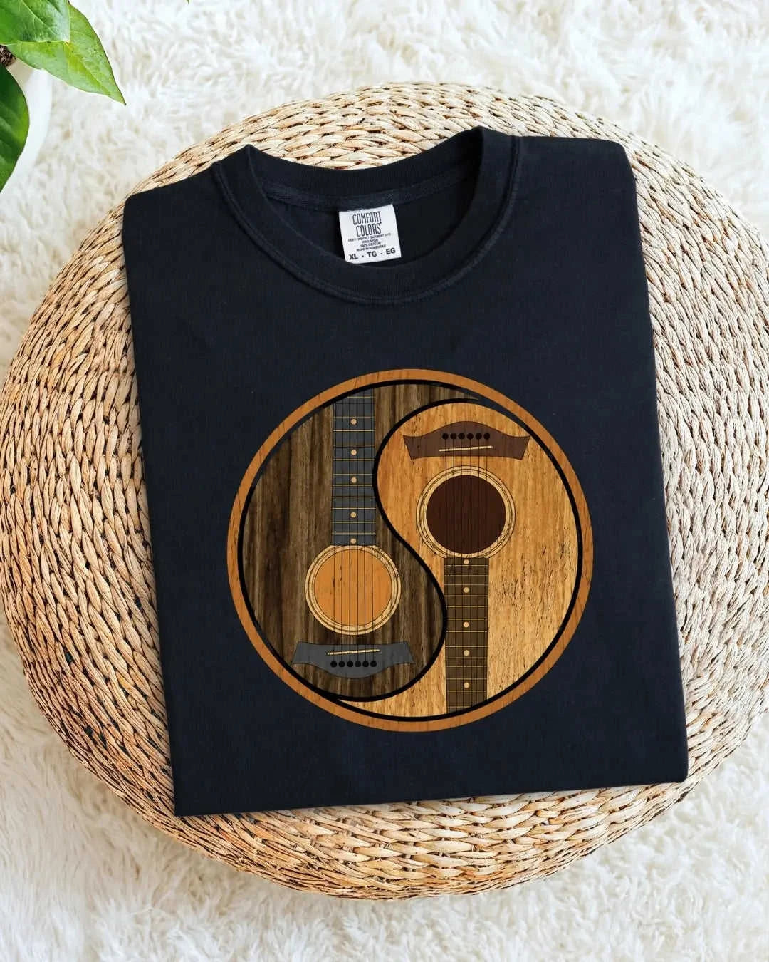 Yin Yang Guitar Cotton Tshirt Swiftsoul