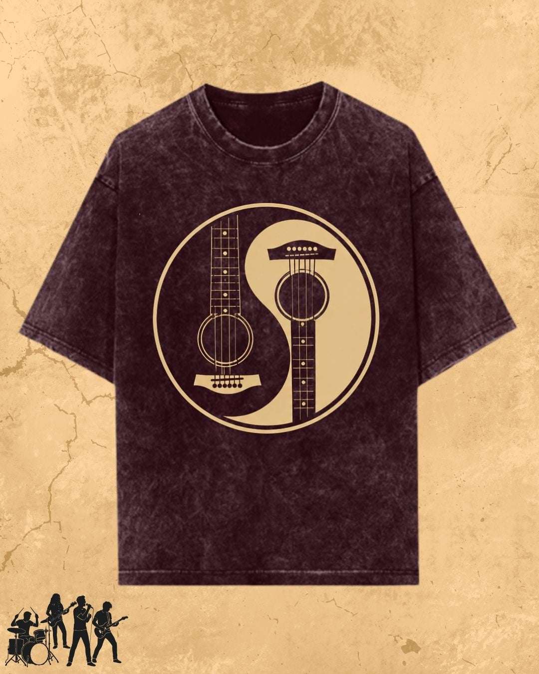 Yin Yang Guitar Cotton Tshirt Swiftsoul 