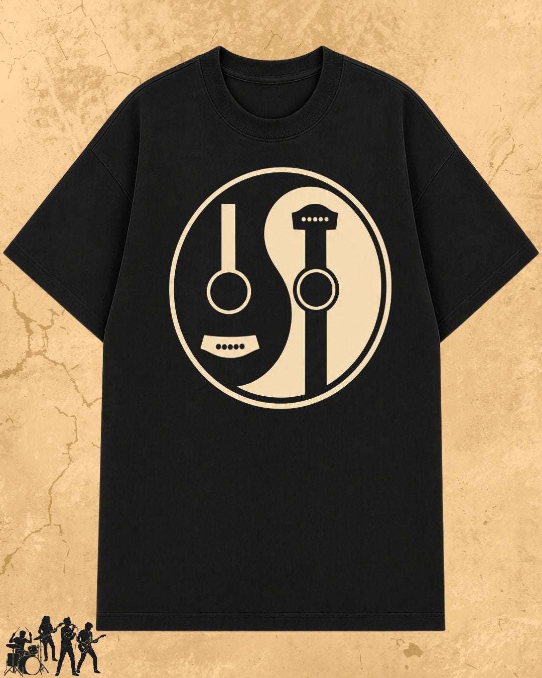 Yin Yang Guitar Cotton Tshirt Swiftsoul 