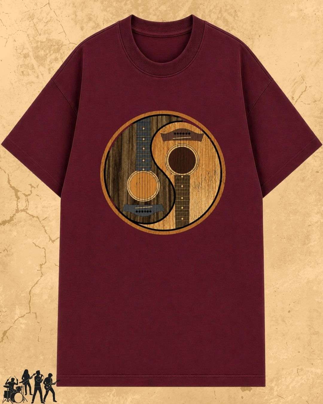 Yin Yang Guitar Cotton Tshirt Swiftsoul 