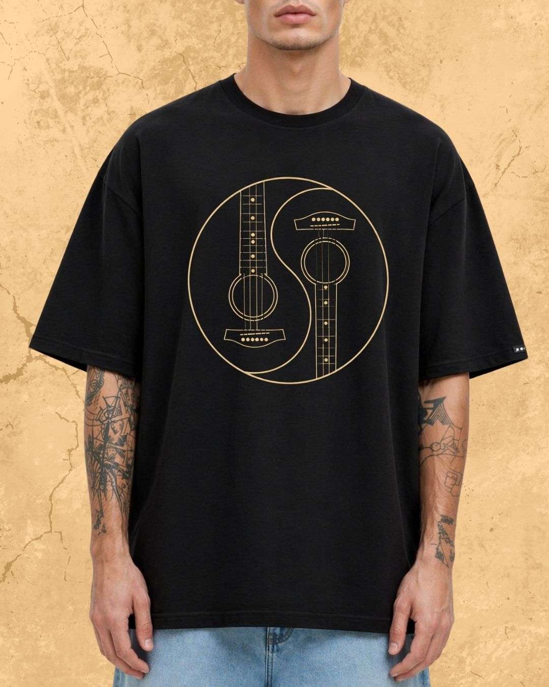 Yin Yang Guitar Cotton Tshirt Swiftsoul 