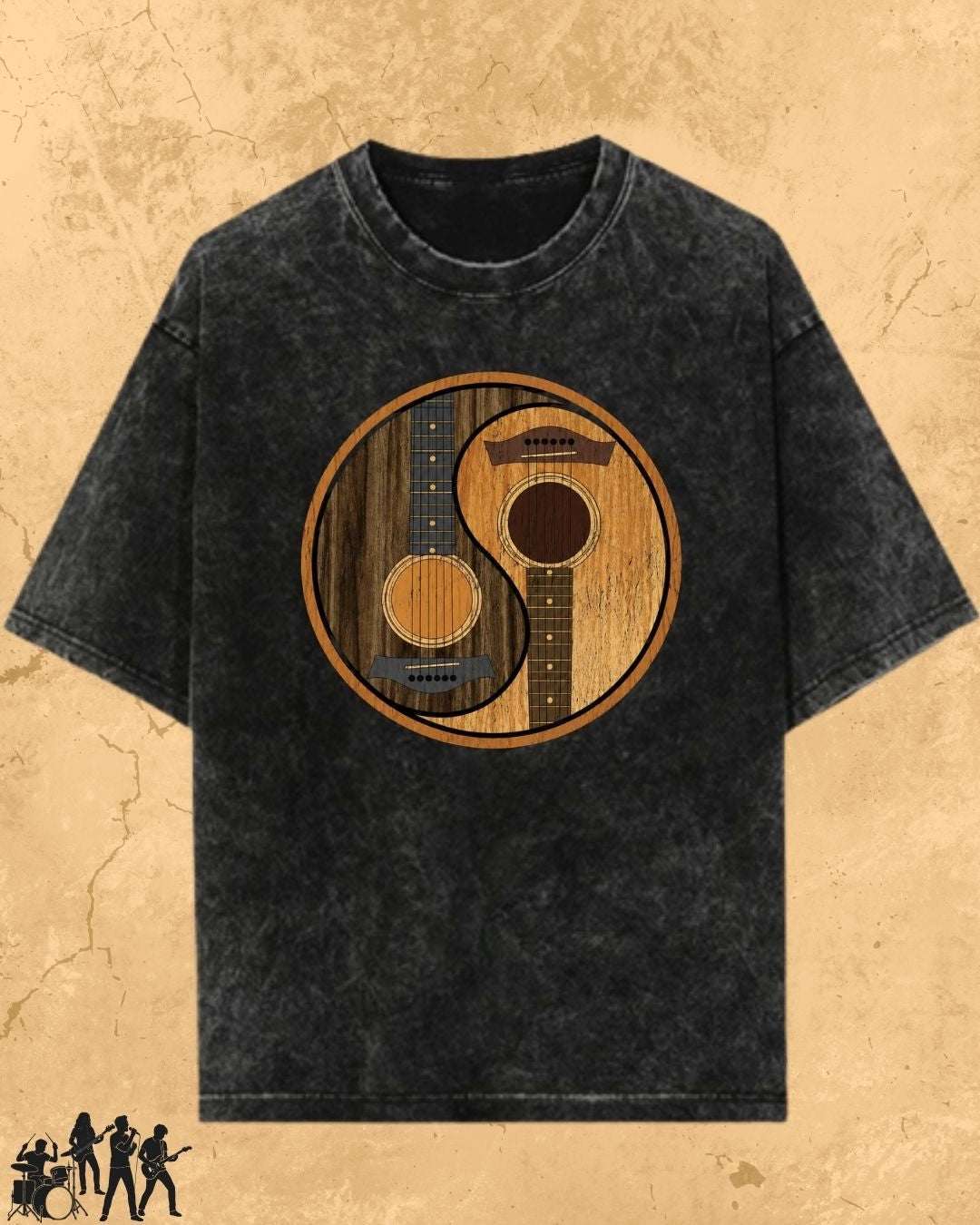 Yin Yang Guitar Cotton Tshirt