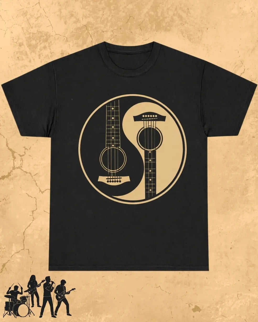 Yin Yang Guitar Cotton Tshirt Swiftsoul