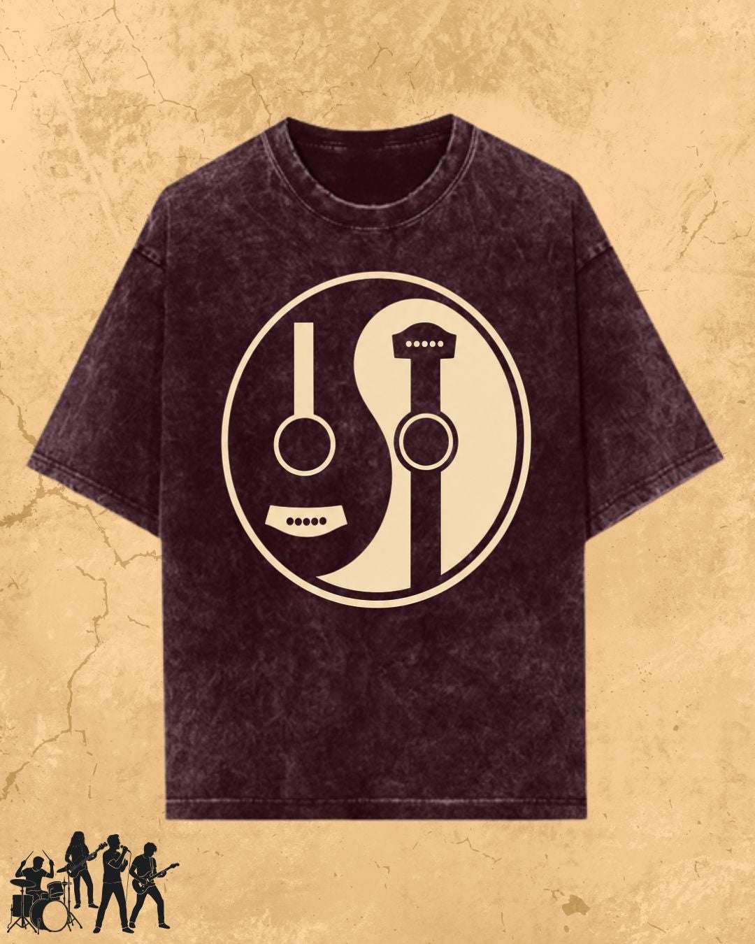 Yin Yang Guitar Cotton Tshirt Swiftsoul 