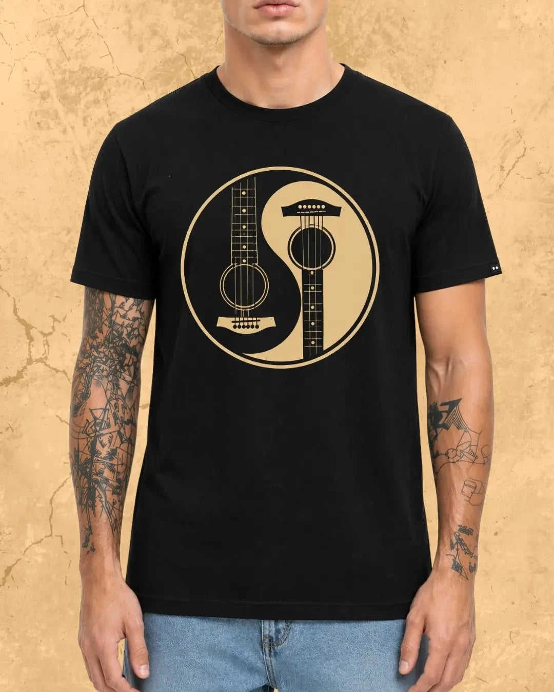 Yin Yang Guitar Cotton Tshirt Swiftsoul