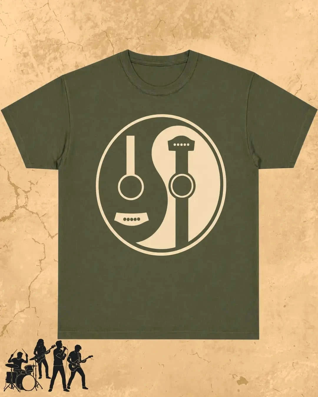 Yin Yang Guitar Cotton Tshirt Swiftsoul