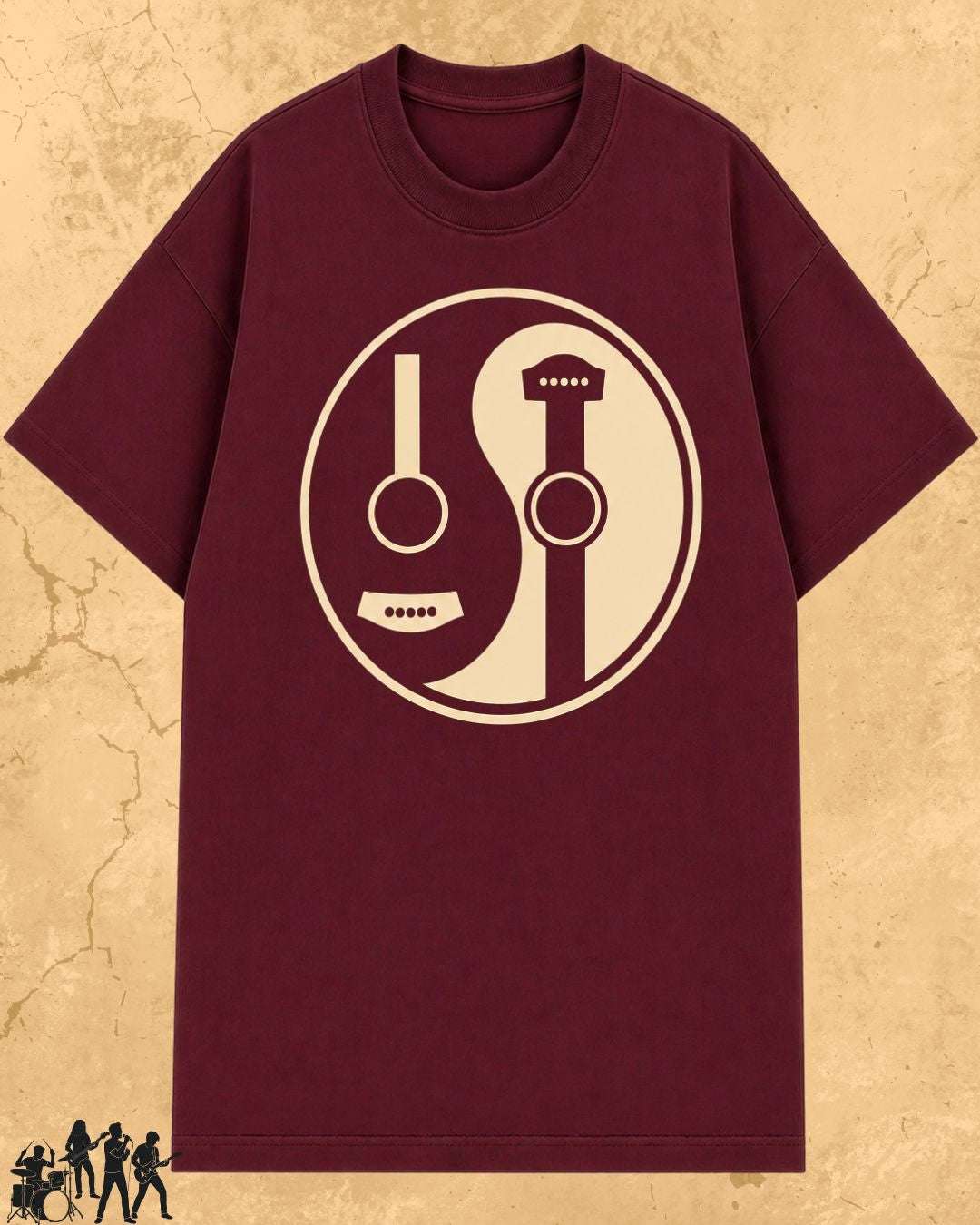 Yin Yang Guitar Cotton Tshirt Swiftsoul 